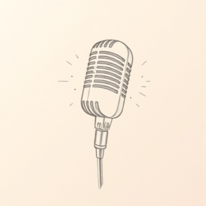 Loose Pencil Sketch Microphone Tattoo