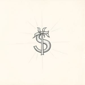 Loose Pencil Sketch Money Tattoo