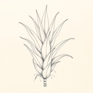 Loose Pencil Sketch Monstera Tattoo