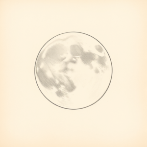 Loose Pencil Sketch Moon Tattoo