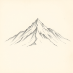 Loose Pencil Sketch Mountain Tattoo