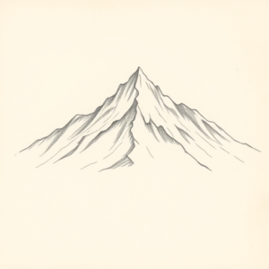 Loose Pencil Sketch Mountain Tattoo