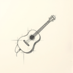 Loose Pencil Sketch Music Tattoo