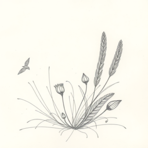 Loose Pencil Sketch Nature Tattoo