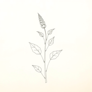 Loose Pencil Sketch Plant Tattoo