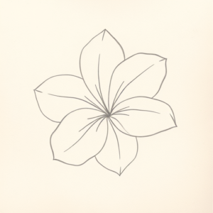 Loose Pencil Sketch Plumeria Tattoo