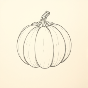 Loose Pencil Sketch Pumpkin Tattoo