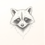 Loose Pencil Sketch Raccoon Tattoo