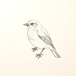 Loose Pencil Sketch Robin Tattoo