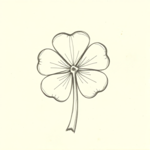 Loose Pencil Sketch Shamrock Tattoo