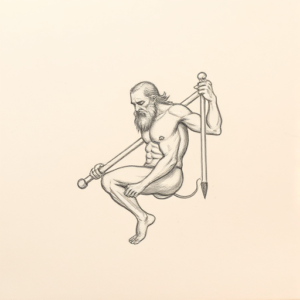 Loose Pencil Sketch Sisyphus Tattoo