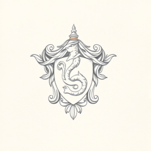 Loose Pencil Sketch Slytherin Tattoo