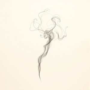 Loose Pencil Sketch Smoke Tattoo