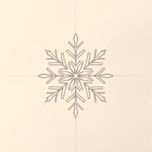 Loose Pencil Sketch Snowflake Tattoo