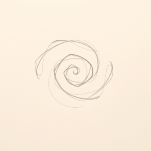 Loose Pencil Sketch Spiral Tattoo