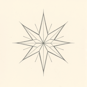 Loose Pencil Sketch Star Tattoo