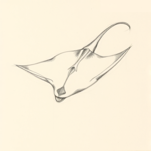 Loose Pencil Sketch Stingray Tattoo
