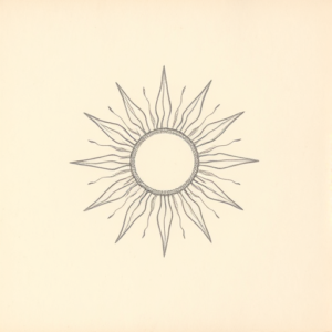 Loose Pencil Sketch Sun Tattoo