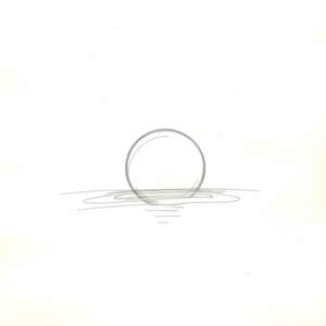 Loose Pencil Sketch Sunset Tattoo