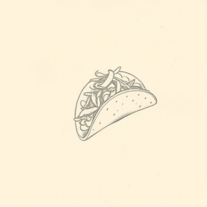 Loose Pencil Sketch Taco Tattoo