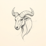Loose Pencil Sketch Taurus Tattoo