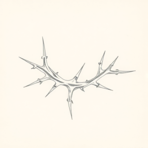 Loose Pencil Sketch Thorn Tattoo