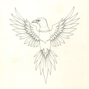 Loose Pencil Sketch Thunderbird Tattoo
