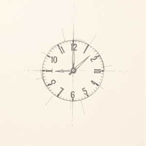 Loose Pencil Sketch Time Tattoo