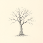 Loose Pencil Sketch Tree Tattoo