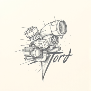 Loose Pencil Sketch Turbo Tattoo