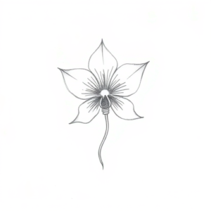 Loose Pencil Sketch Violet Tattoo