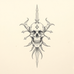 Loose Pencil Sketch Voodoo Tattoo