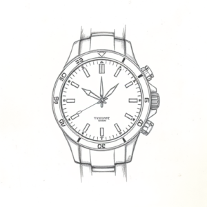Loose Pencil Sketch Watch Tattoo