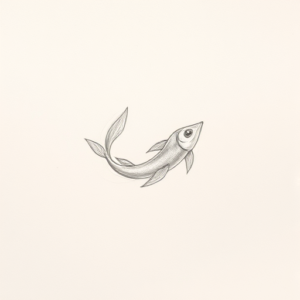 Loose Pencil Sketch Water Tattoo