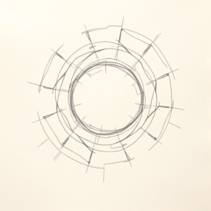 Loose Pencil Sketch Wormhole Tattoo