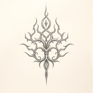 Loose Pencil Sketch Yggdrasil Tattoo