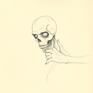 Loose Pencil Sketch Zombie Tattoo