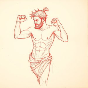 Loose Red Pencil Achilles Tattoo