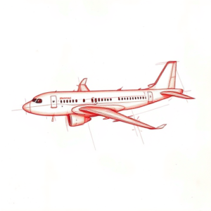 Loose Red Pencil Airplane Tattoo