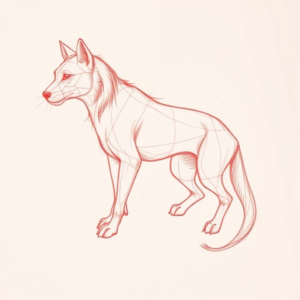 Loose Red Pencil Animal Tattoo