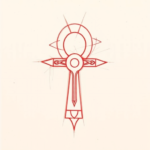 Loose Red Pencil Ankh Tattoo