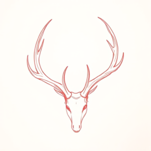 Loose Red Pencil Antler Tattoo