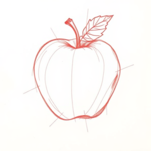 Loose Red Pencil Apple Tattoo