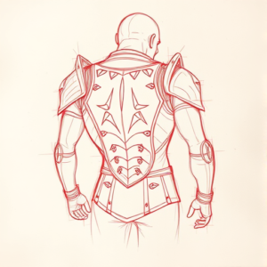 Loose Red Pencil Armor Tattoo