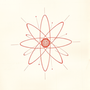 Loose Red Pencil Atomic Tattoo