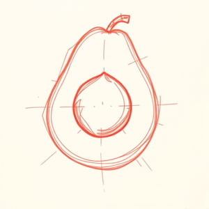Loose Red Pencil Avocado Tattoo