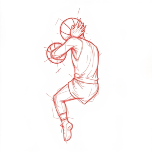 Loose Red Pencil Basketball Tattoo
