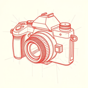 Loose Red Pencil Camera Tattoo