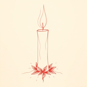 Loose Red Pencil Candle Tattoo