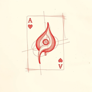 Loose Red Pencil Card Tattoo